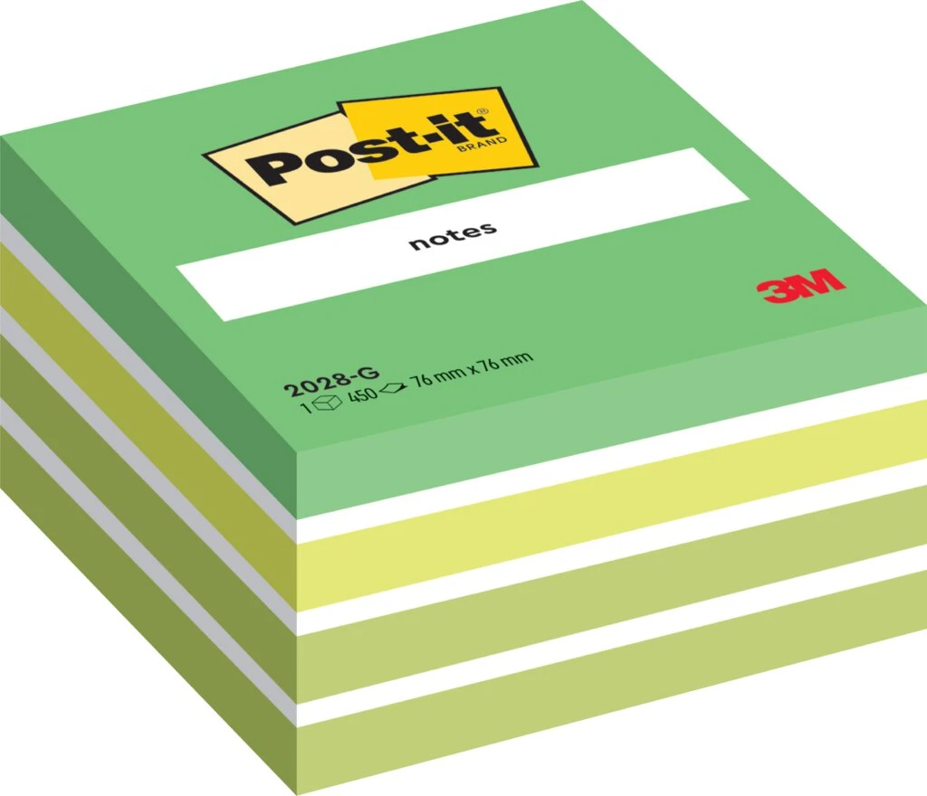 Post-it Haftnotiz-Würfel notes, 76 x 76 mm, grün (EAN: 4001895872808)