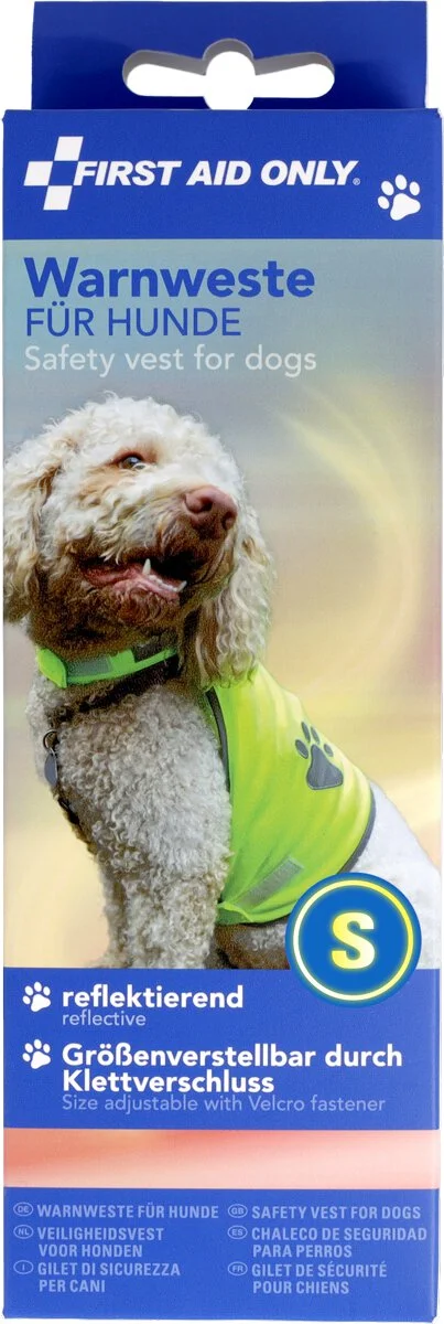 FIRST AID ONLY Hunde-Warnweste mit Pfoten-Print, gelb, S (EAN: 4027521537606)