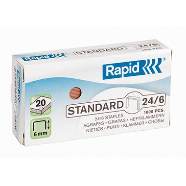 Rapid Heftklammern Standard 24/6, verkupfert (EAN: 7313468557003)