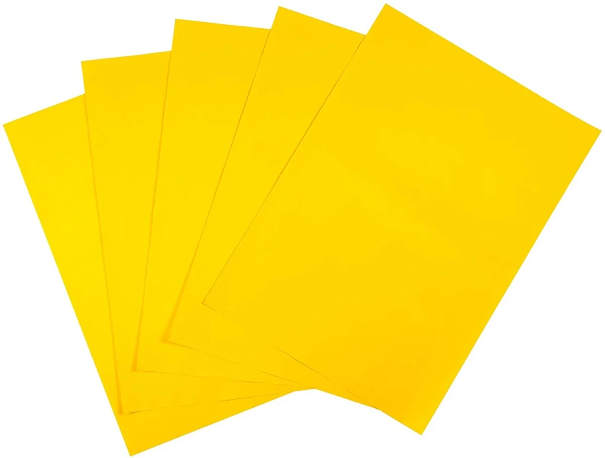 folia Tonpapier, (B)500 x (H)700 mm, 130 g/qm, goldgelb (EAN: 4001868067156)