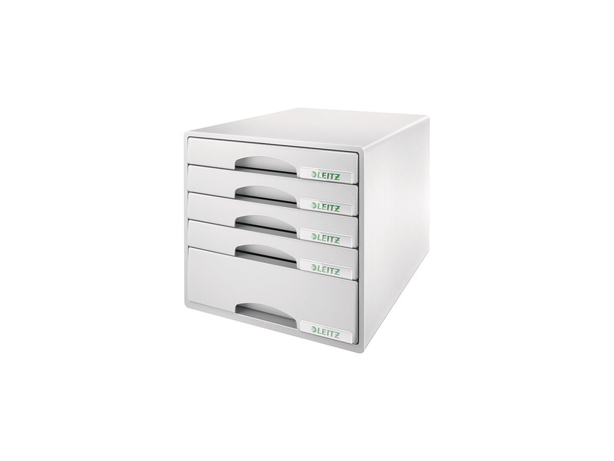 LEITZ Schubladenbox Plus, 5 Schübe, grau (EAN: 4002432102310)