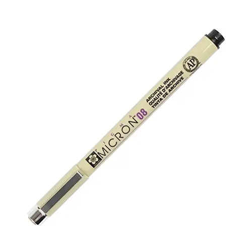 SAKURA Fineliner PIGMA MICRON 08, schwarz (EAN: 0084511318335)