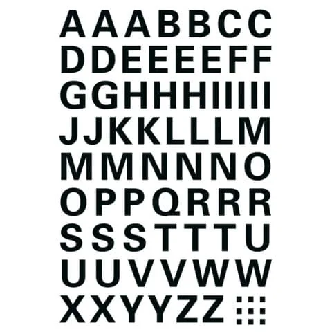 HERMA Buchstaben-Sticker A-Z, Folie schwarz, 10 mm hoch (EAN: 4008705041584)