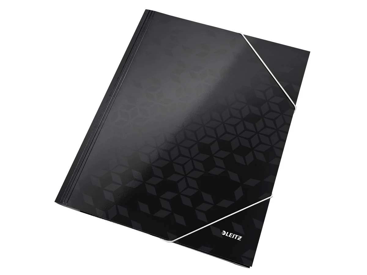 LEITZ Eckspannermappe WOW, DIN A4, Karton, schwarz (EAN: 4002432120642)