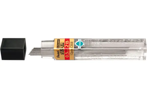 Pentel Druckbleistift-Mine HI-POLYMER SUPER, Härtegrad: 2B (EAN: 3474370505040)