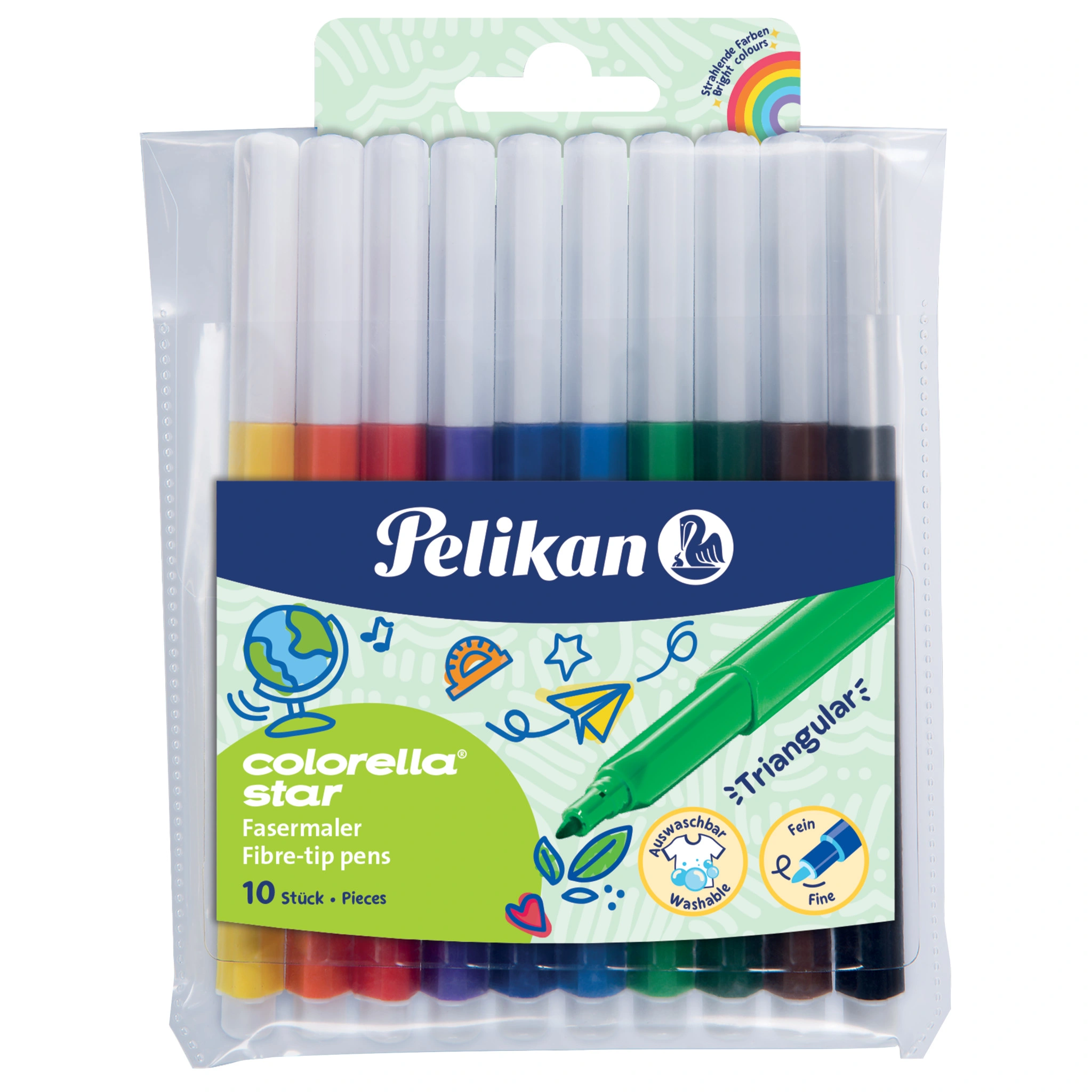 Pelikan Fasermaler colorella star Triangular, 10er Etui (EAN: 4012700985668)
