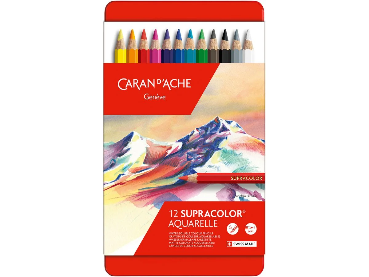 CARAN D'ACHE Buntstifte SUPRACOLOR, 12er Metalletui (EAN: 7610186043123)