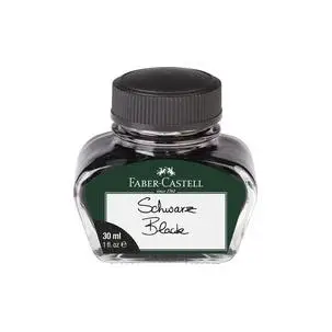 FABER-CASTELL Tinte im Glas, schwarz, Inhalt: 62,5 ml (EAN: 4005401487005)