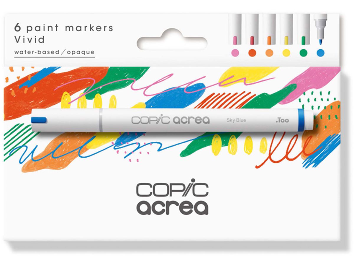 COPIC Marker acrea "Vivid", 6er Set (EAN: 4511338064665)
