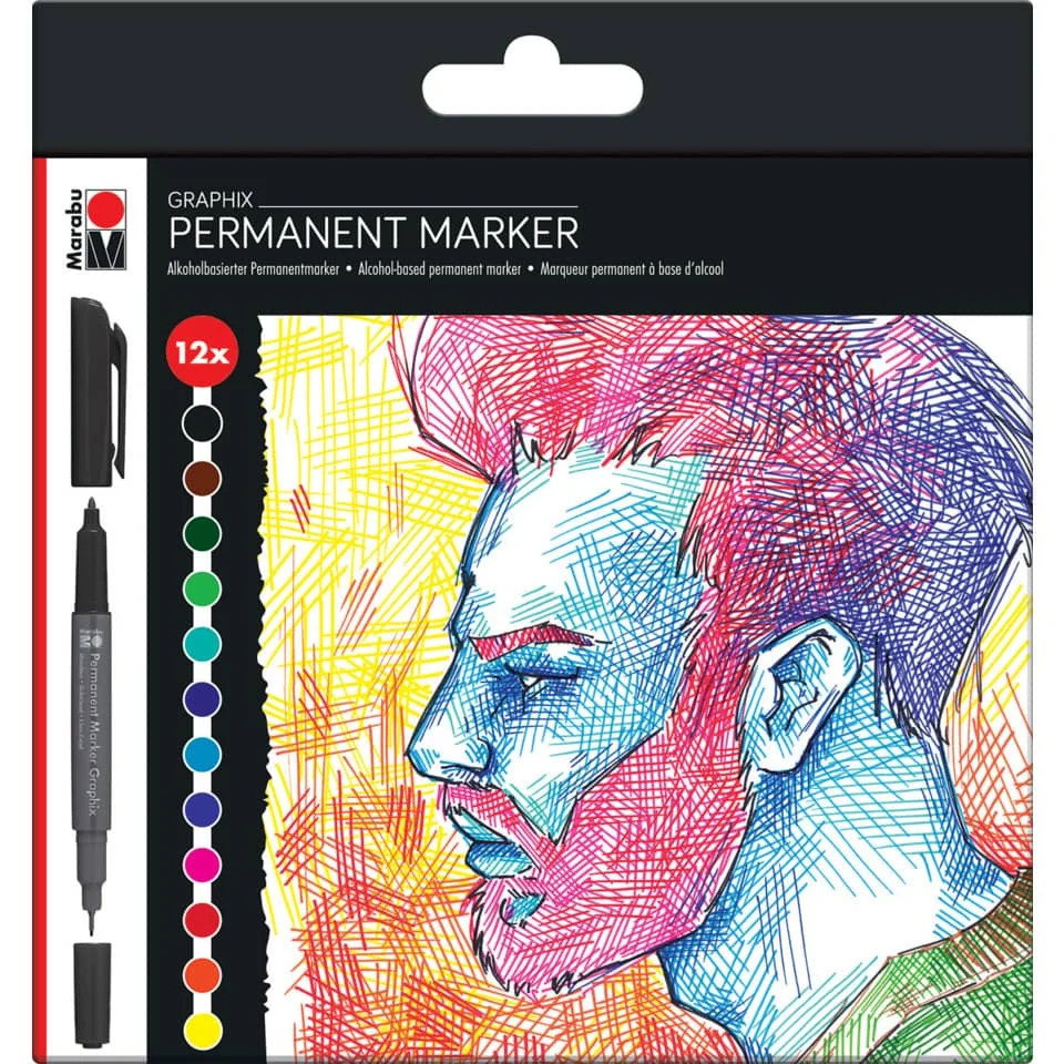Marabu Permanent-Marker Graphix "SIGNIFICANT", 12er Etui (EAN: 4007751738721)