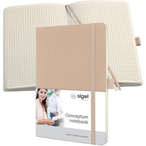 sigel Notizbuch Conceptum, DIN A5, kariert, beige (EAN: 4004360804045)