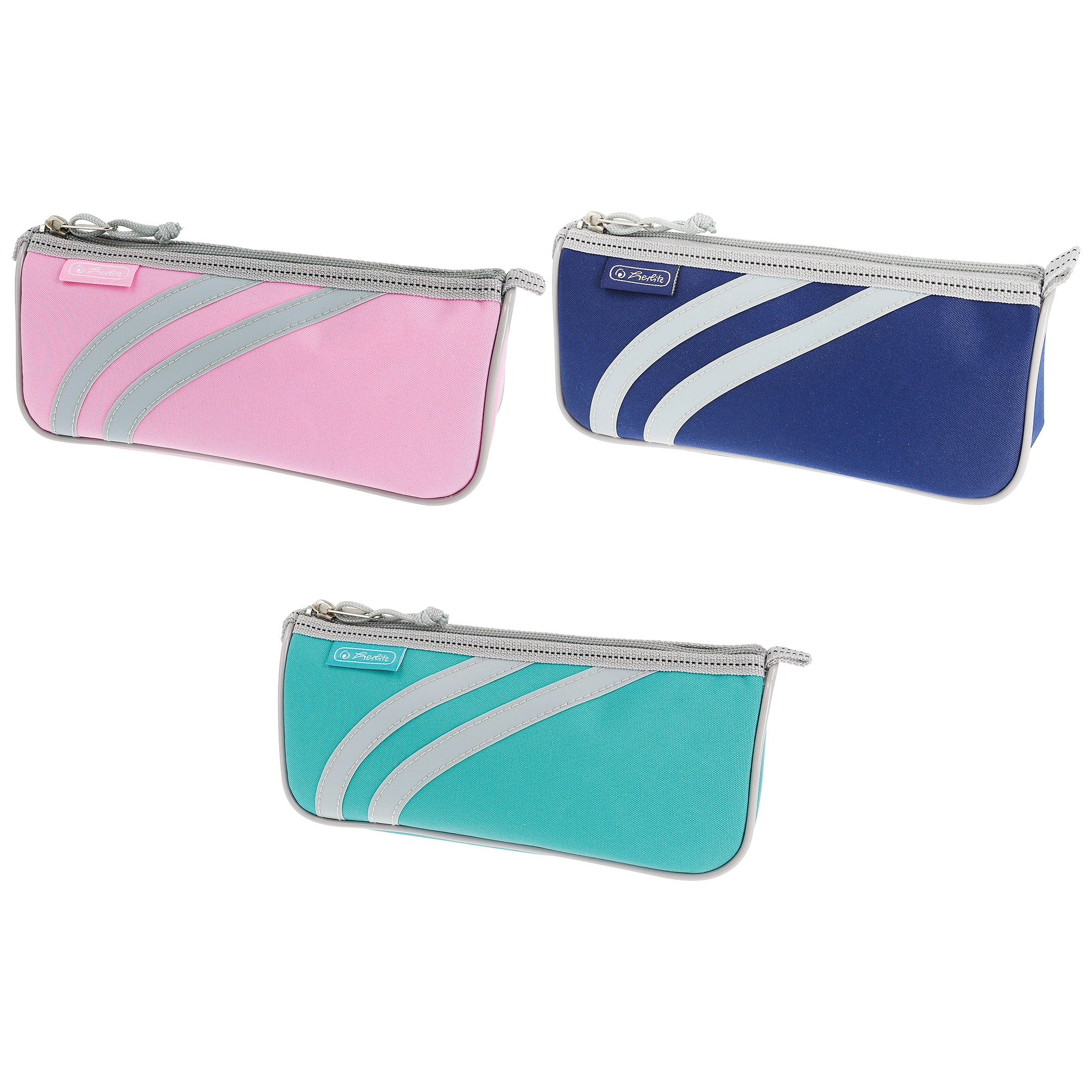 herlitz Schlamper-Etui Sport, farbig sortiert, rosa, mint und dunkelblau (EAN: 4008110163901)