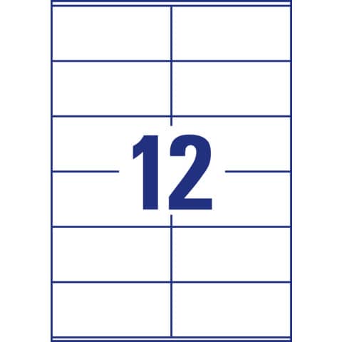 AVERY Zweckform Universal-Etiketten, 105 x 48 mm, weiß (EAN: 4004182433379)