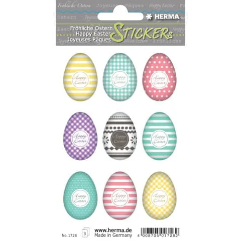 HERMA Oster-Sticker CLASSIC "Eierset bunt" (EAN: 4008705017282)