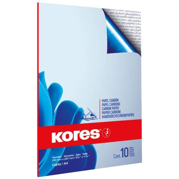 Kores Durchschreibepapier, DIN A4, blau, 10 Blatt (EAN: 9023800790866)