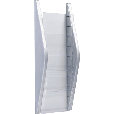 helit 4er Wand-Prospekthalter "the arc", DIN A5 hoch, silber (EAN: 4012086010503)