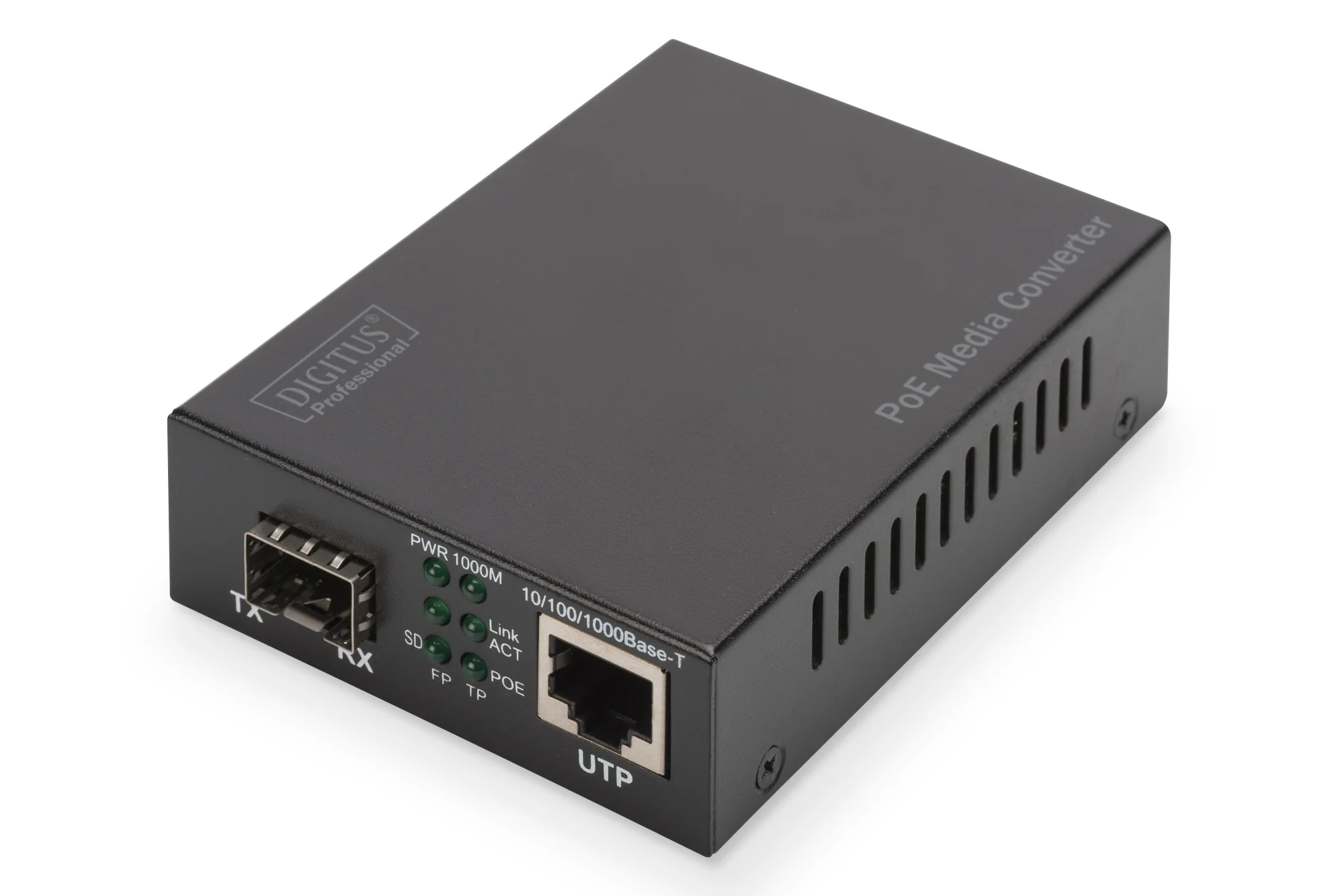 DIGITUS Gigabit PoE Medienkonverter, RJ45 / SFP, PSE (EAN: 4016032390015)