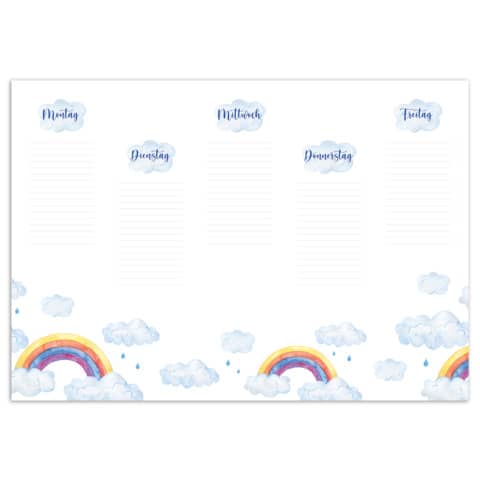 RNK Verlag Papier-Schreibunterlage "Rainbow", blanko (EAN: 4002871466592)