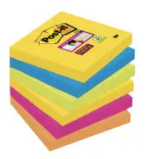 Post-it Haftnotizen super sticky notes, 76 x 76 mm, Carnival (EAN: 0051141400679)
