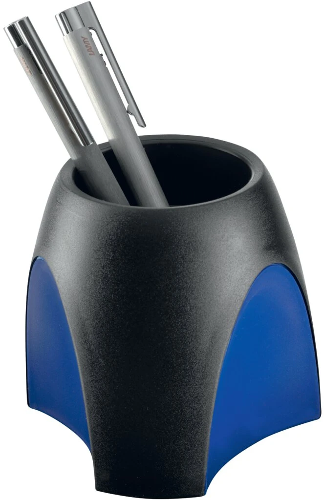 HAN Stifteköcher DELTA, Polystyrol, schwarz/blau (EAN: 4012473175334)