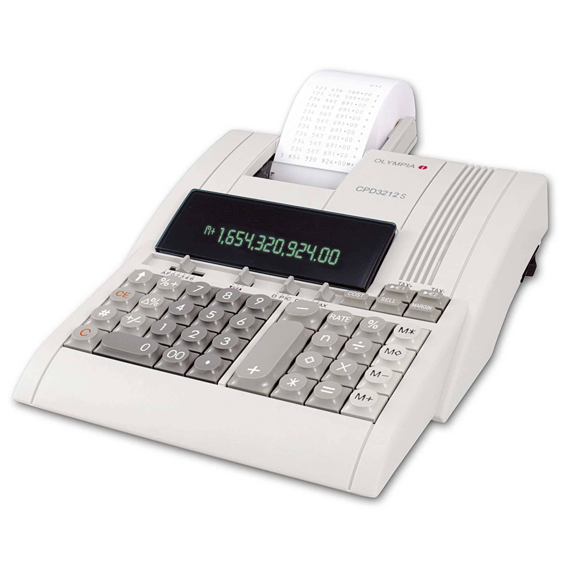 OLYMPIA Druckender Tischrechner CPD-3212S, lichtgrau (EAN: 4030152760022)