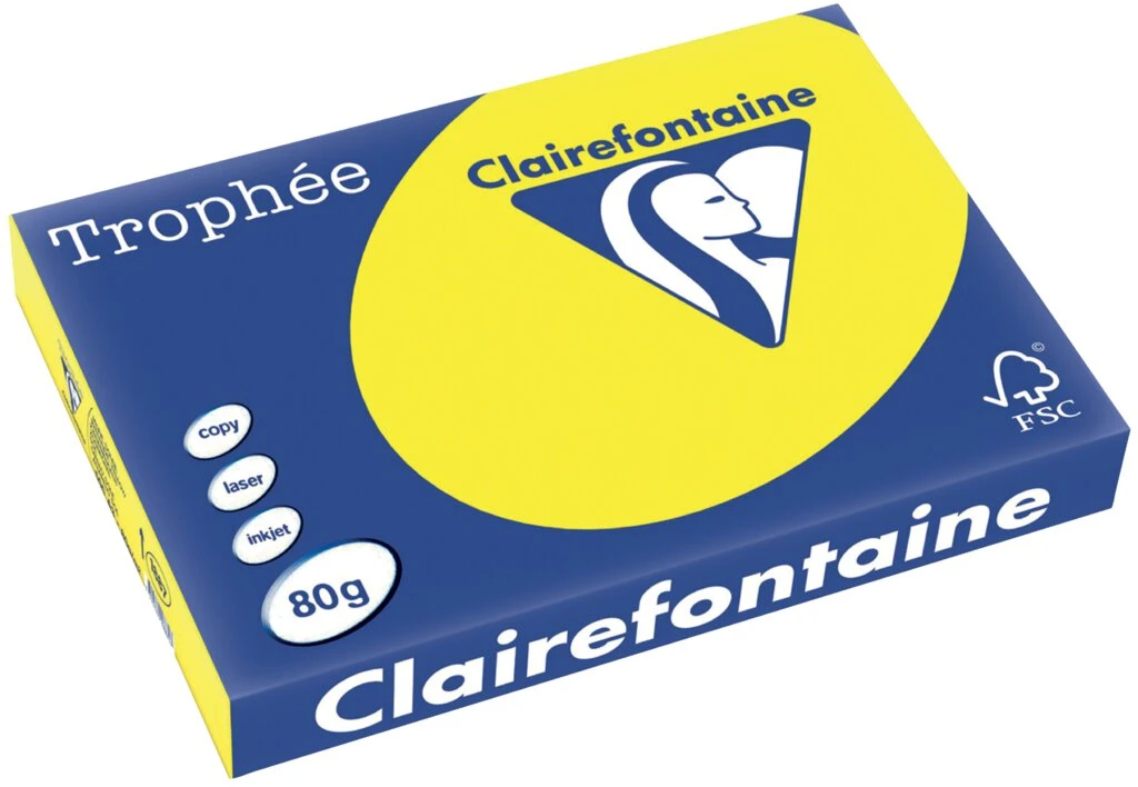 Clairefontaine Multifunktionspapier Trophée, A3, kanarien- (EAN: 3329680188707)