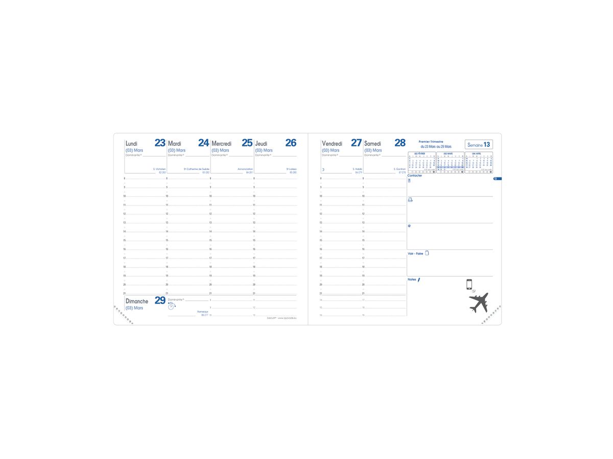 QUO VADIS Recharge pour agenda Exécutif, 160 x 160 mm, 2027 (EAN: 3371010122004)