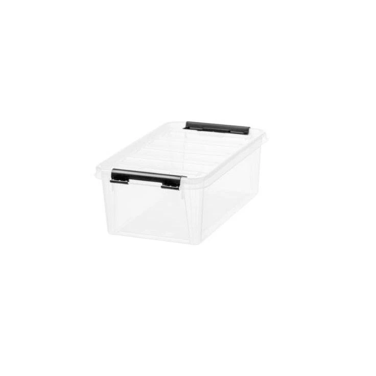 smartstore Aufbewahrungsbox CLASSIC 4 L, Clips: schwarz, transparent, Clips schwarz (EAN: 7332462083738)