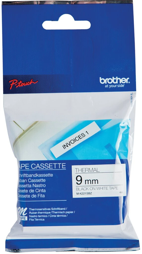 brother M-Tape M-K221S Schriftbandkassette, Bandbreite: 9 mm (EAN: 4977766624862)