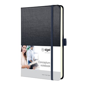 sigel Notizbuch Conceptum, DIN A5, liniert, grau (EAN: 4004360778971)