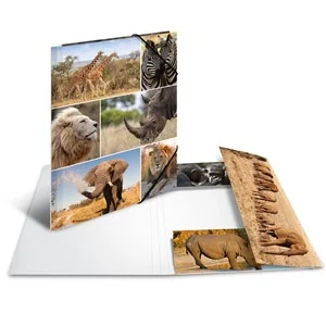 HERMA Eckspannermappe "Afrika Tiere", aus Karton, DIN A4 (EAN: 4008705192149)