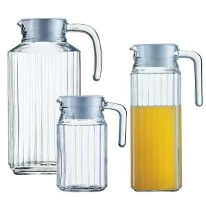 Esmeyer Arcoroc Glaskrug "QUADRO", mit Deckel, 0,5 Liter (EAN: 0026102752012)