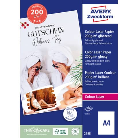 AVERY Zweckform Laser Papier BUSINESS, DIN A4, 200 g/qm (EAN: 4004182026021)