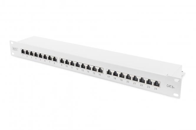 DIGITUS 19" Patch Panel Kat.6A (tief), 24 x RJ45, 1 HE (EAN: 4016032288428)
