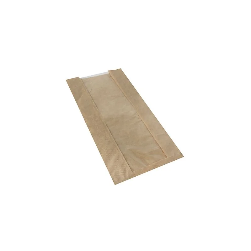 PAPSTAR Sichtstreifenbeutel "pure", 470 x 200 x 90 mm, braun (EAN: 4002911875230)