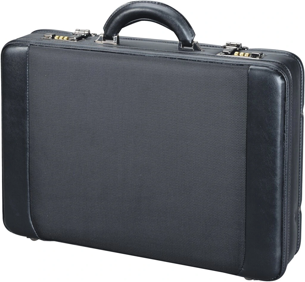 Alassio Attaché-Koffer "MODICA", Lederimitat/Nylon, schwarz (EAN: 4021068450398)