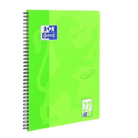 Oxford Collegeblock Touch, A4+, liniert, 80 Blatt, grasgrün (EAN: 4006140021239)