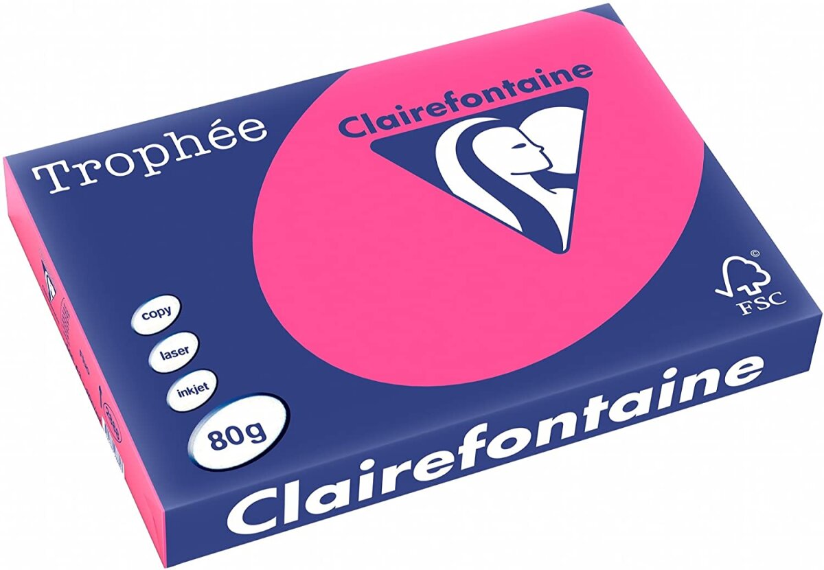 Clairefontaine Multifunktionspapier Trophée, A3, neonrosa (EAN: 3329680288803)