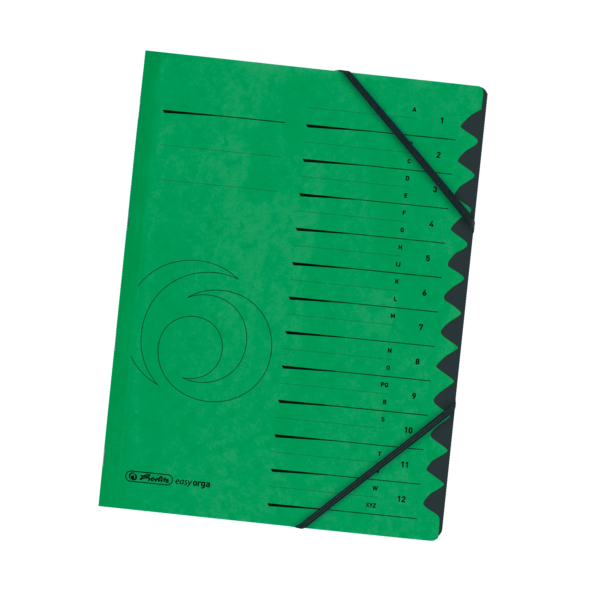 herlitz Ordnungsmappe easyorga, A4, Karton, 12 Fächer, grün (EAN: 4008110314570)