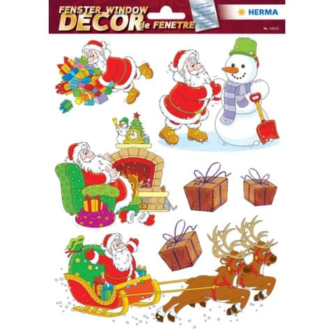 HERMA Weihnachts-Fensterbild "Fröhlicher Weihnachtsmann" (EAN: 4008705151139)