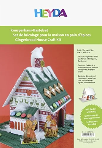 HEYDA Knusperhaus-Bastelset, aus weißem Karton (EAN: 4005329084393)