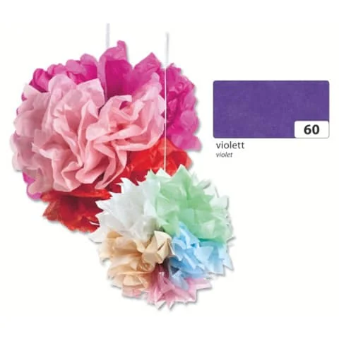 folia Seidenpapier, (B)500 x (H)700 mm, 20 g/qm, violett (EAN: 4001868910605)