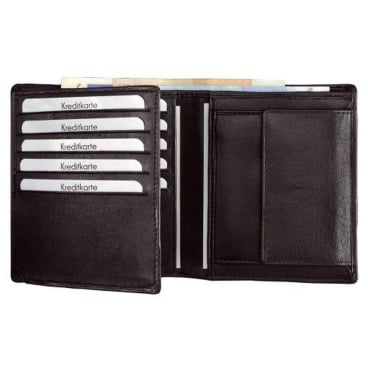 Alassio Kombi-Geldbörse, Leder, schwarz (EAN: 4021068420063)