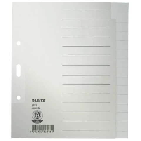 LEITZ Tauenpapier-Register, blanko, A5, 15-teilig, grau (EAN: 4002432328451)