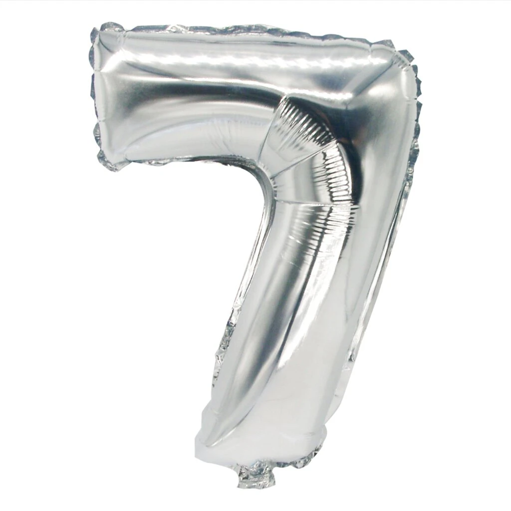 PAPSTAR Folienballon "Zahlen", Ziffer: 7, silber (EAN: 4002911322673)