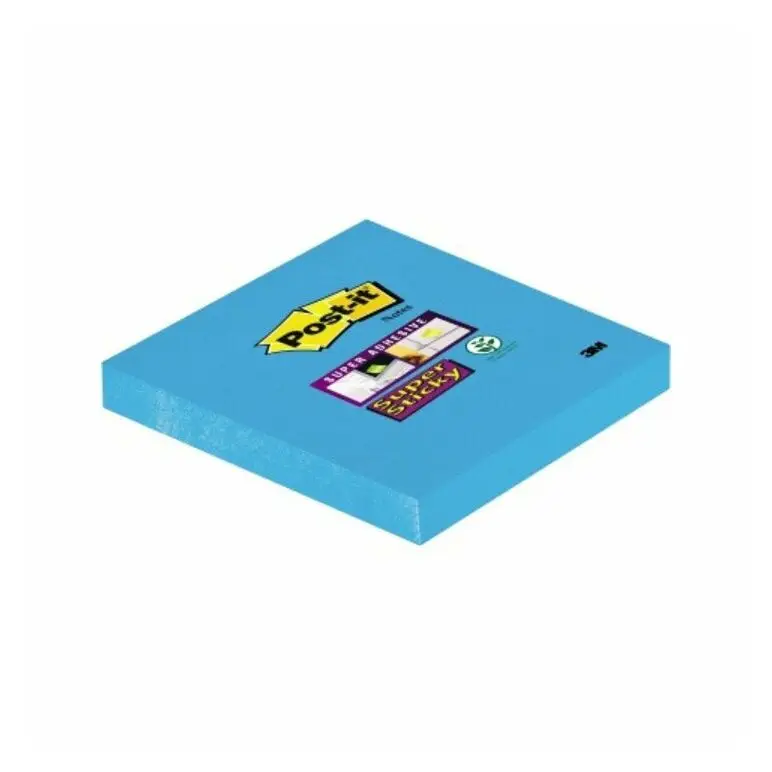 Post-it Haftnotizen super sticky notes, 76 x 76 mm, blau (EAN: 0051141380858)
