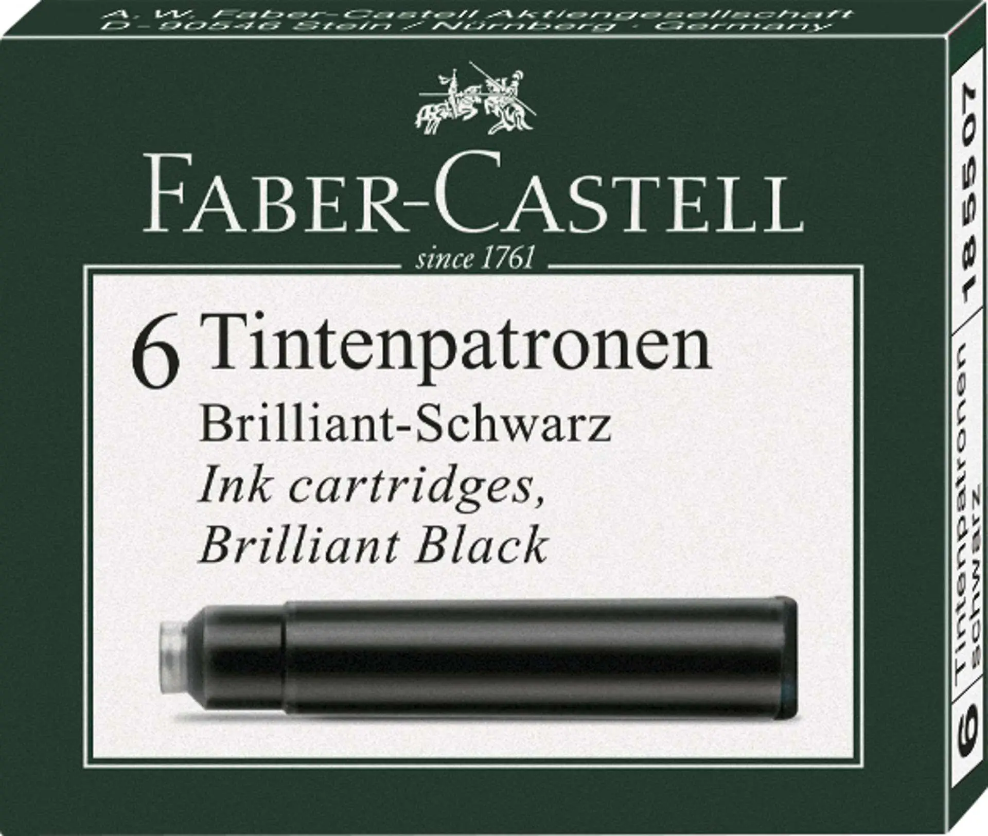 FABER-CASTELL Standard-Tintenpatronen, schwarz (EAN: 4005401855071)