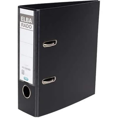 ELBA Ordner rado plast - DIN A5 hoch, Rückenbr.: 75 mm, sw, schwarz (EAN: 4002030101524)