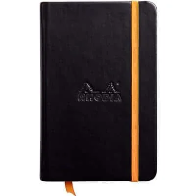 RHODIA Notizbuch RHODIARAMA, 90 x 140 mm, liniert, schwarz (EAN: 3037921186428)