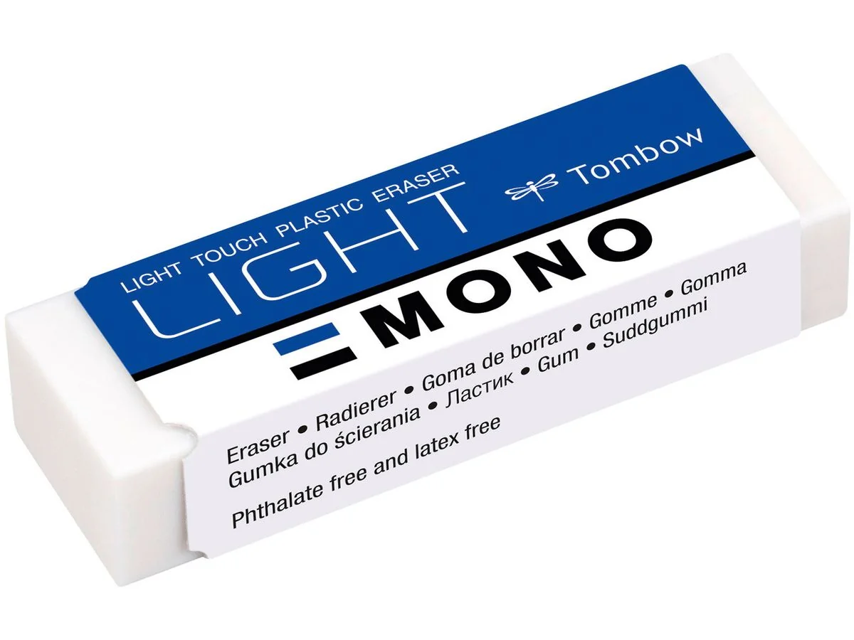 Tombow Kunststoff-Radierer "MONO light", weiß (EAN: 4901991005356)